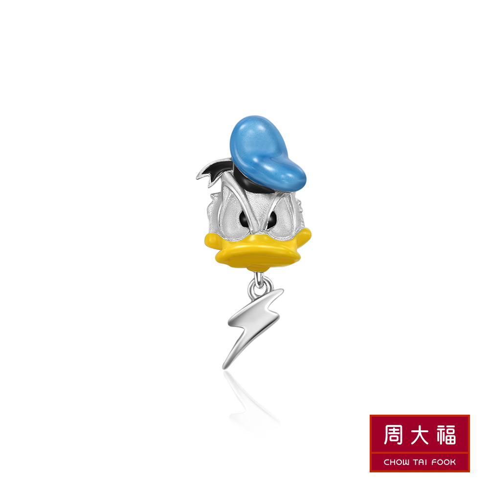 周大福 迪士尼經典系列 閃電唐老鴨925純銀耳環(單耳)