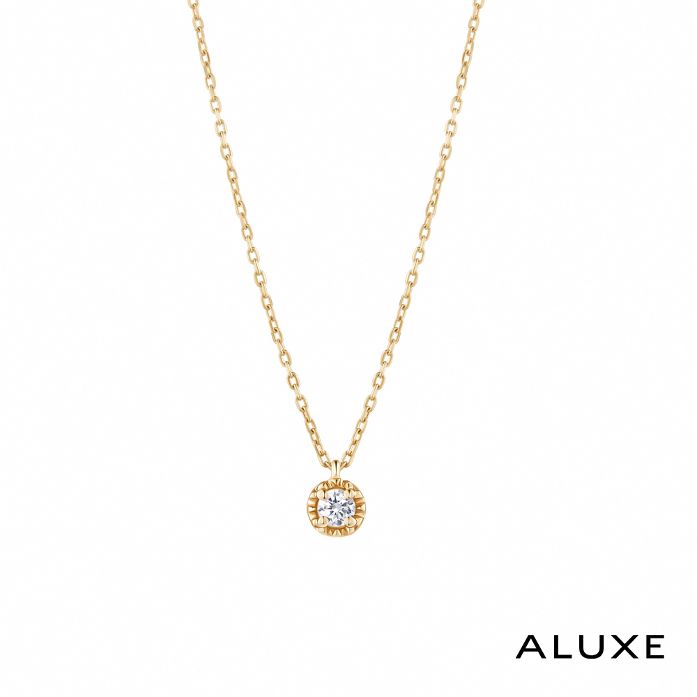 ALUXE 亞立詩 10K Shine系列 鑽石項鍊 NN0859