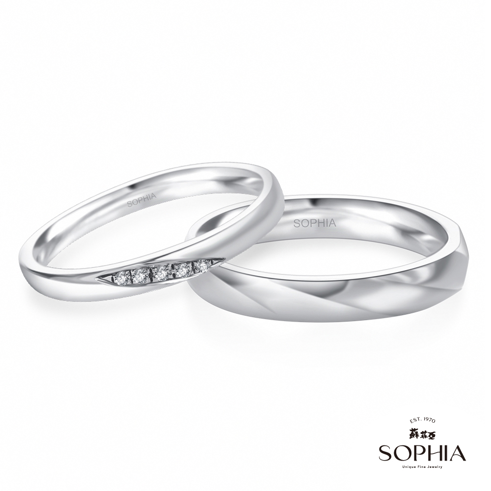 SOPHIA 蘇菲亞珠寶 - 月桂之戀 950鉑金 結婚對戒