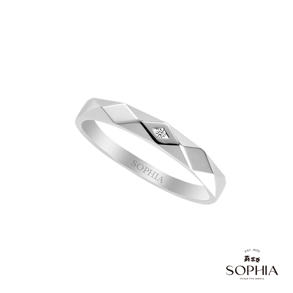 SOPHIA 蘇菲亞珠寶 - 摩登時代系列三 14K金 鑽石對戒-女戒