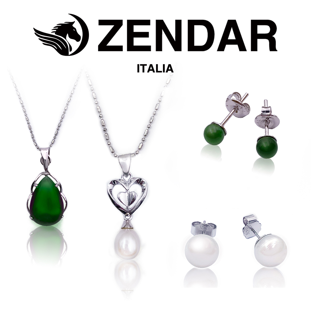 ZENDAR 年度設計款珍珠碧玉耳環/項鍊 (多款任選)