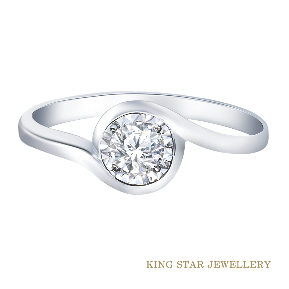 King Star 30分 D color 鑽石戒指(3 Excellent極優 八心八箭)