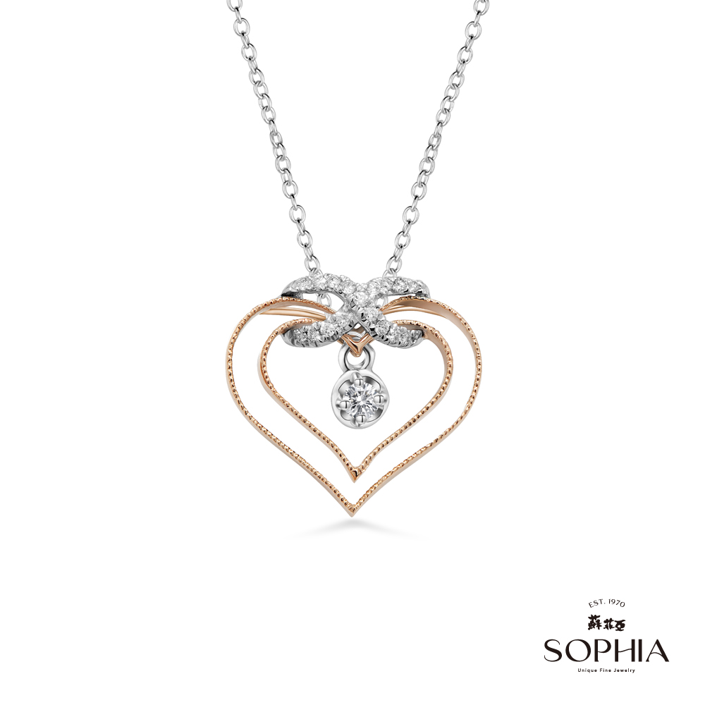 SOPHIA 蘇菲亞珠寶 - 瑪德琳 14K金 鑽石項墜
