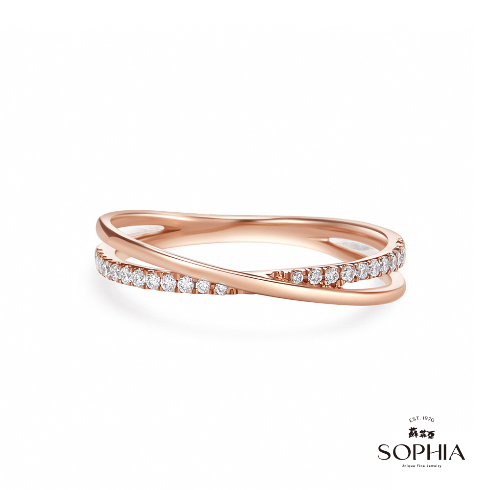 SOPHIA 蘇菲亞珠寶 - 娜妮亞 14K玫瑰金 鑽石戒指