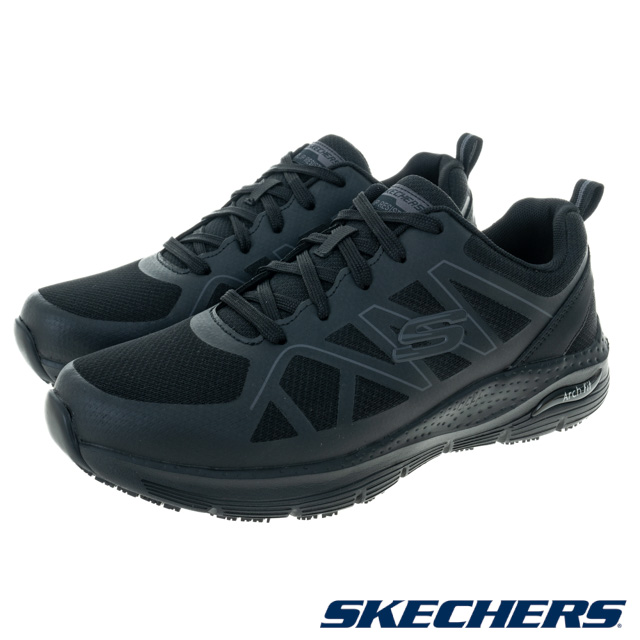 SKECHERS 男工作鞋系列 ARCH FIT SR-AXTELL 寬楦款 - 200025WBLK