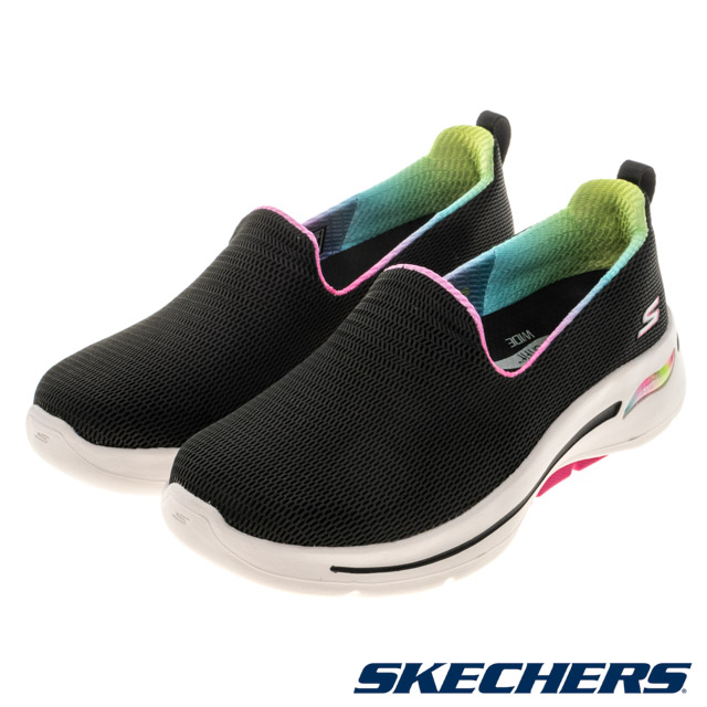 SKECHERS 女鞋 健走鞋 健走系列 GO WALK ARCH FIT 寬楦款 - 124867WBKHP