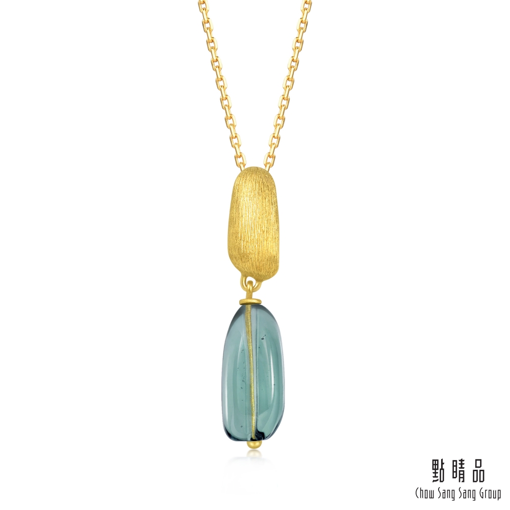 點睛品 足金 g*系列 摩登質感黃金吊墜