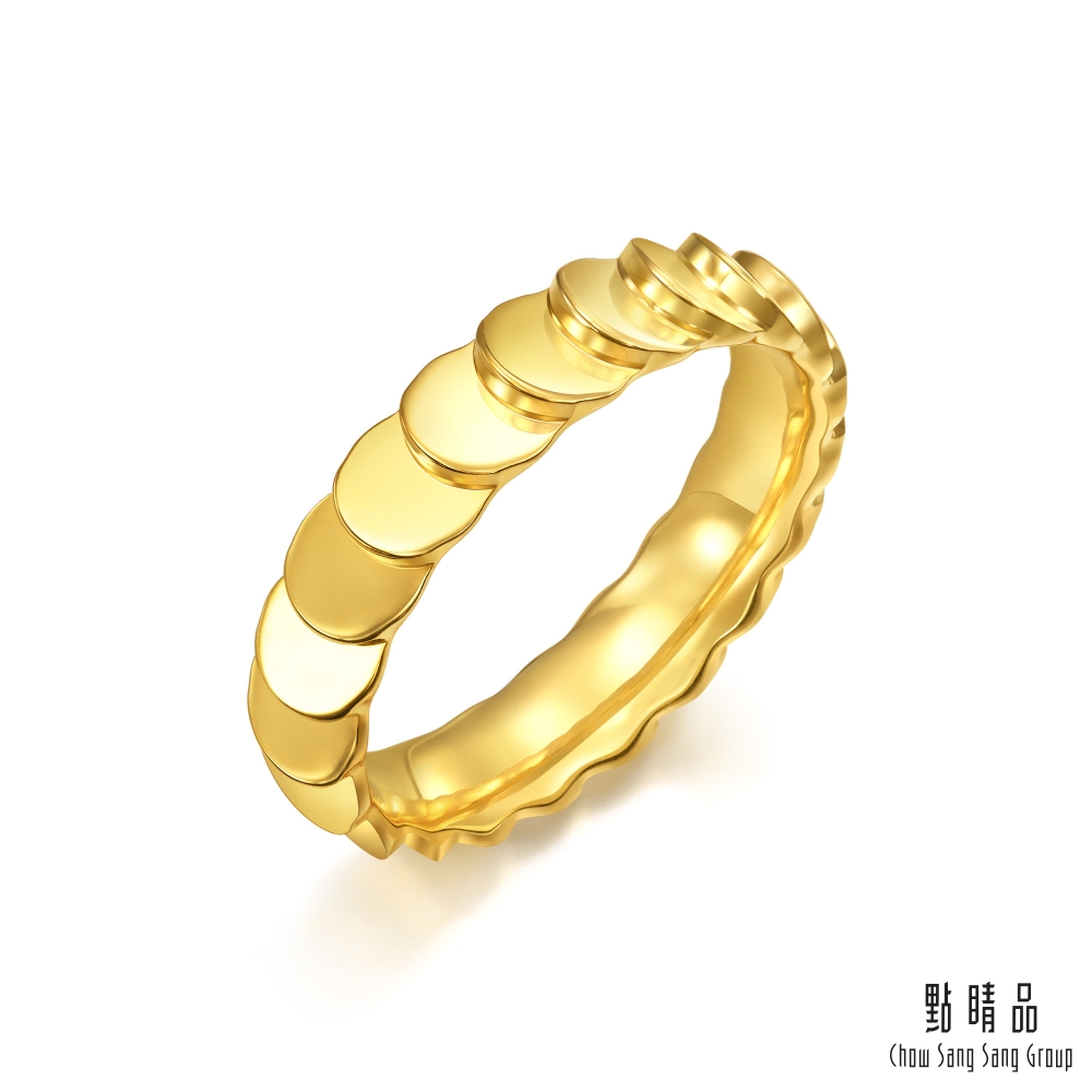 點睛品 亮鏡金 立體幾何 黃金戒指 計價黃金(港圍11號)
