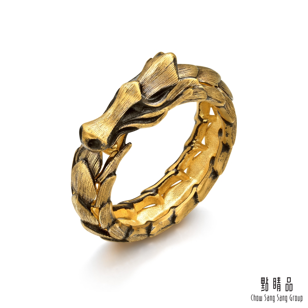 點睛品 霸氣神龍 黃金戒指 計價黃金(港圍21號)