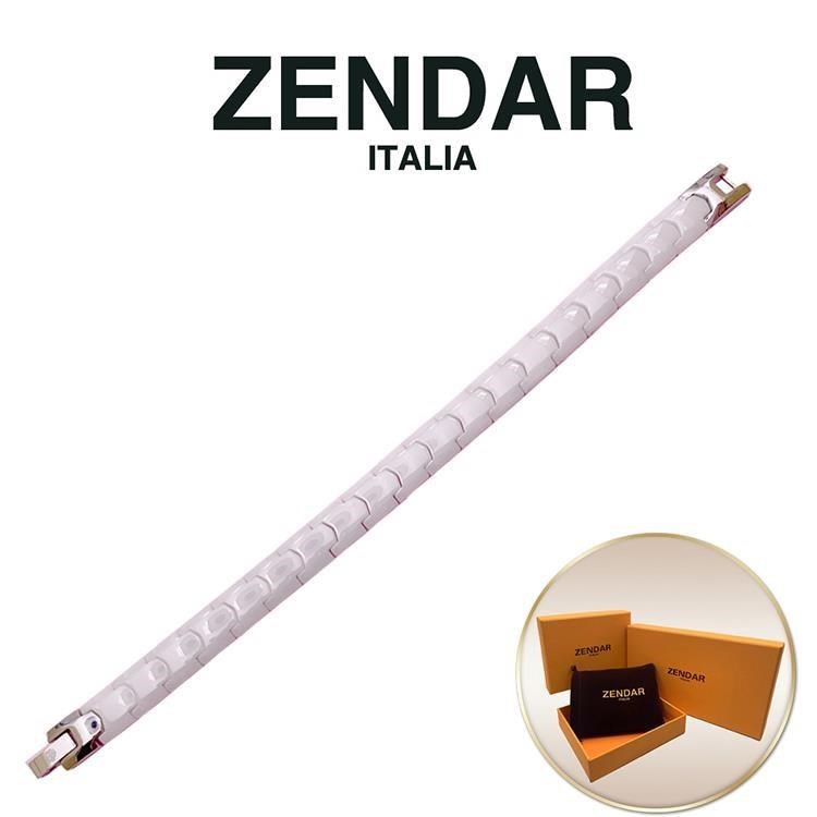 ZENDAR 4顆純鍺 健康鈦鍺白鈦鍺陶瓷手鍊(S號 20615)