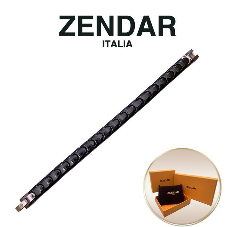 ZENDAR 4顆純鍺 健康鈦鍺黑鈦鍺陶瓷手鍊(M號 20613)
