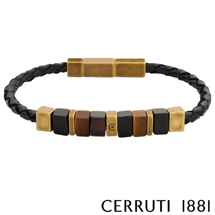 【Cerruti 1881】限量2折 經典編織不銹鋼扣手環 全新專櫃展示品(CB1401)