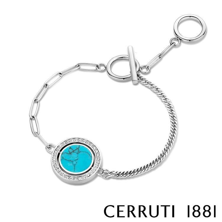 【Cerruti 1881】限量2折 經典TURQUOISE手鍊 全新專櫃展示品(CN0101)