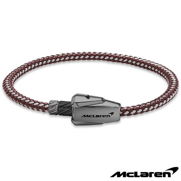 McLaren 限量2折 頂級英國超跑不銹鋼真皮手環 全新專櫃展示品(MG0205)