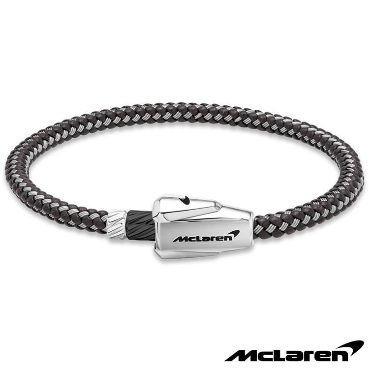 McLaren 限量2折 頂級英國超跑不銹鋼真皮手環 全新專櫃展示品(MG0207)