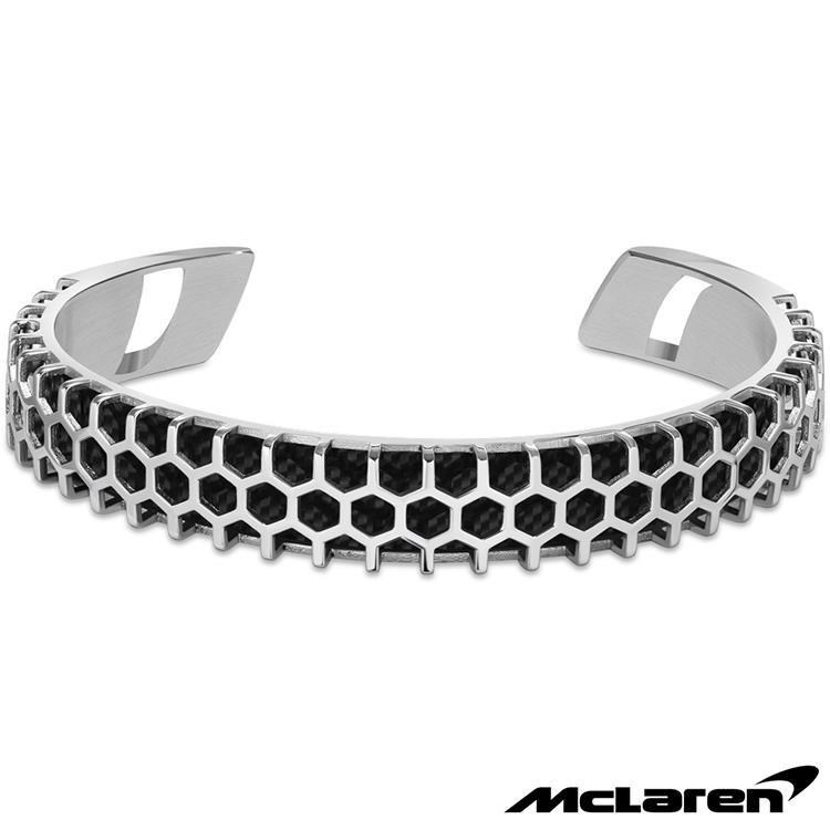 McLaren 限量2折 頂級英國超跑不銹鋼碳纖維手環 全新專櫃展示品(MG0301)