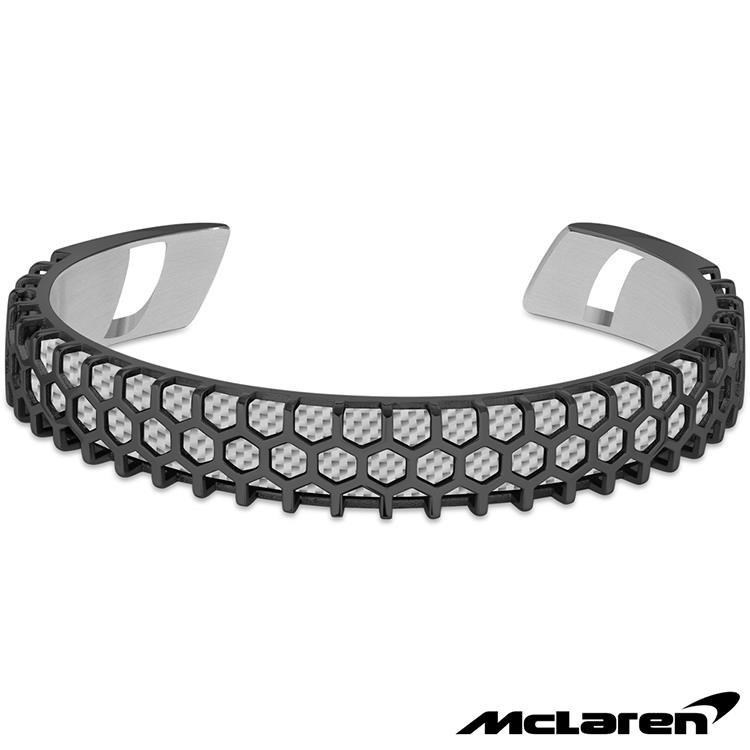 McLaren 限量2折 頂級英國超跑不銹鋼碳纖維手環 全新專櫃展示品(MG0312)