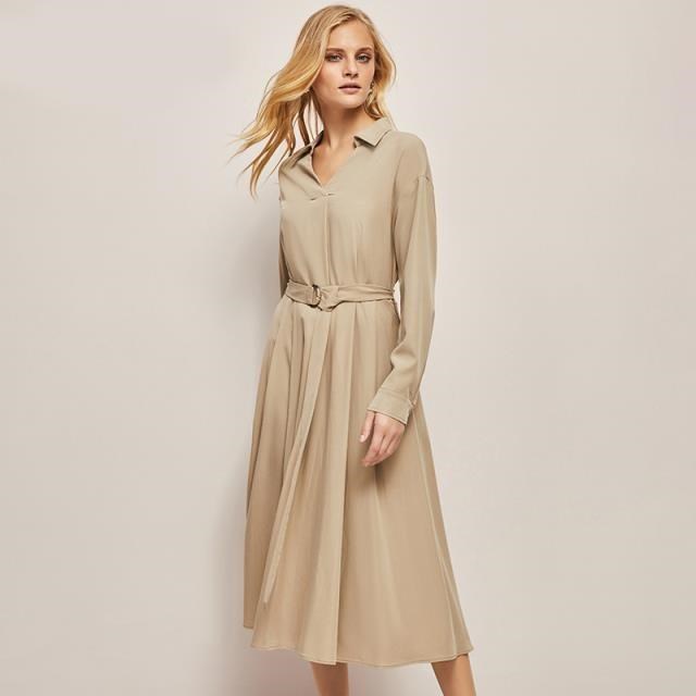 《D'Fina 時尚女裝》 法式高級感洋裝長袖通勤繫帶垂感時髦外套