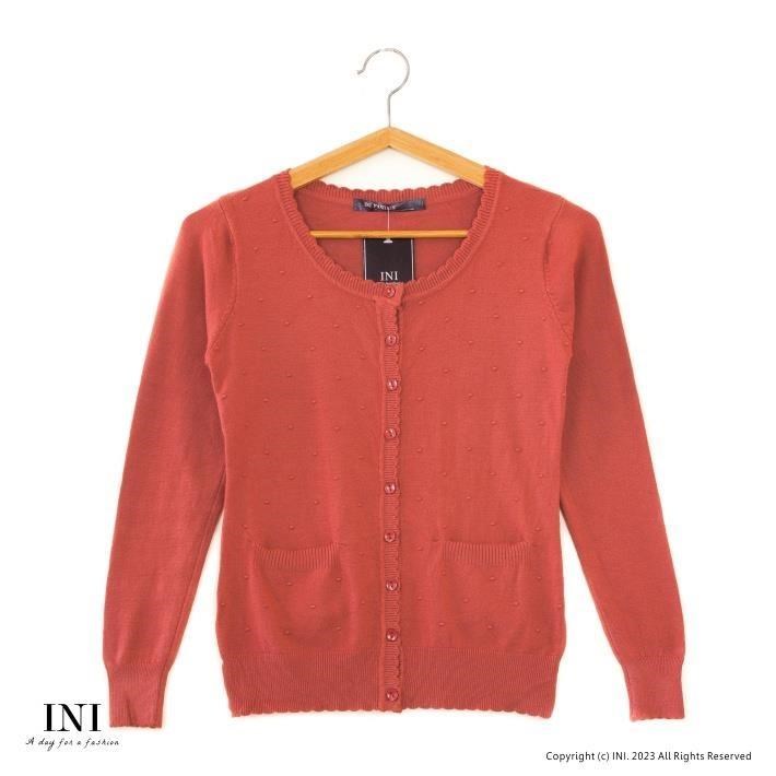 【INI】四季可穿、舒適實穿針織外套．橙色