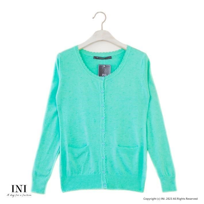 【INI】四季可穿、舒適實穿針織外套．綠色