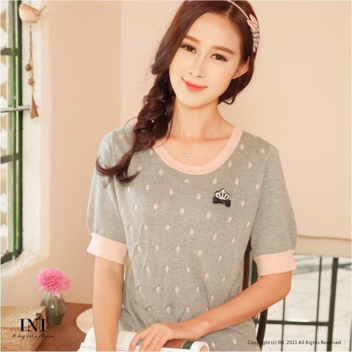 【INI FASHION】甜美氛圍親膚針織上衣．三色