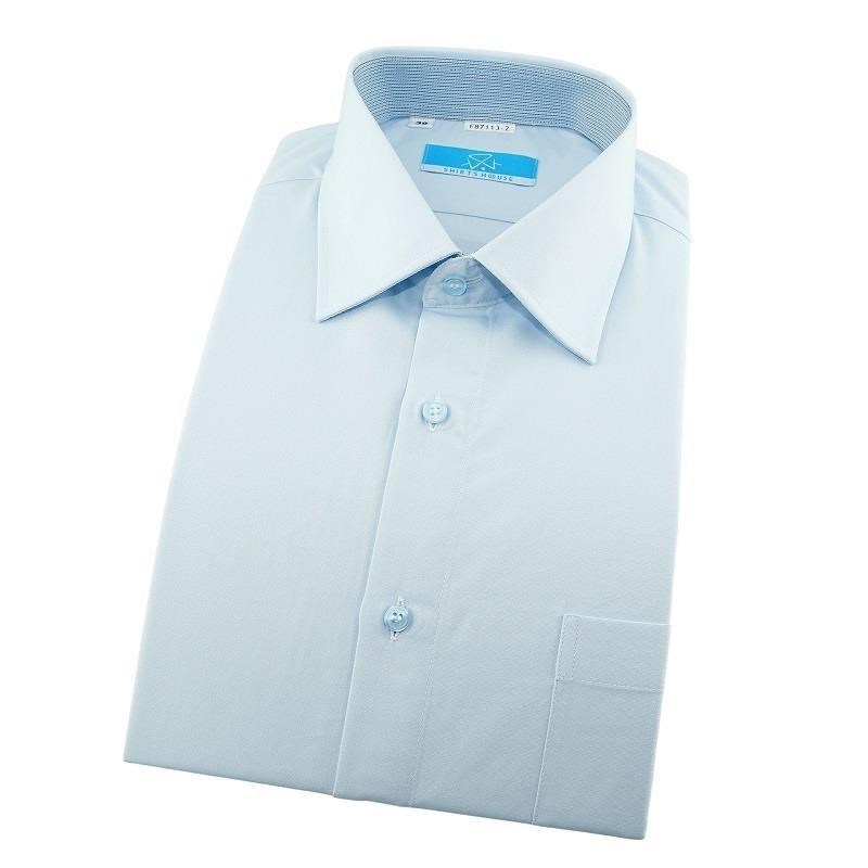【襯衫工房】長袖襯衫-淺藍色素面