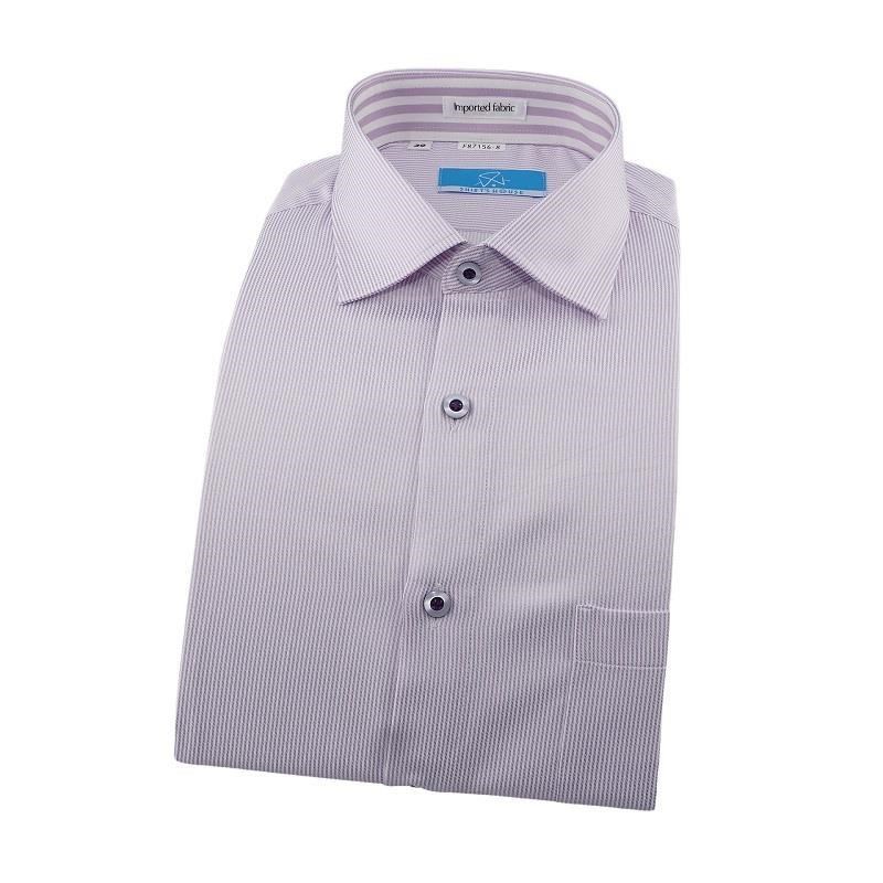 【襯衫工房】長袖襯衫-粉紫色細條紋