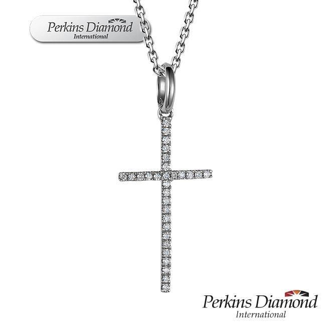 PERKINS 伯金仕 十字架系列 14K金鑽石項鍊