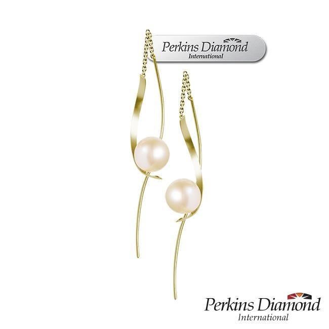 PERKINS 伯金仕 Dancer系列 7-7.5mm 天然珍珠耳環