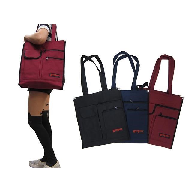 手提袋MIT大容量上班學均適用主外袋共四層可放A4資料夾防水尼龍布