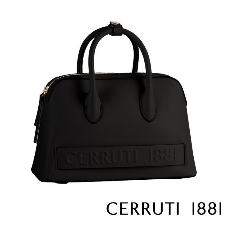 【Cerruti 1881】頂級義大利小牛皮手提包 SPEARS系列(黑色 CEBA04263M)