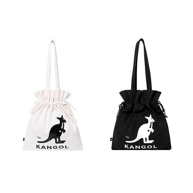 KANGOL 水桶包購物袋大容量可A4資料夾束口型主袋進口防水尼龍布材質