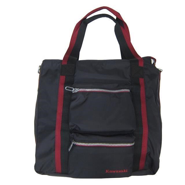 KAWASAKI 托特包大容量可A4資料夾8吋平板手提袋可手提肩背斜側