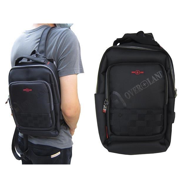 胸前包中容量主袋+外袋共三層單左單右肩雙後背防水尼龍布水瓶內袋USB+內線