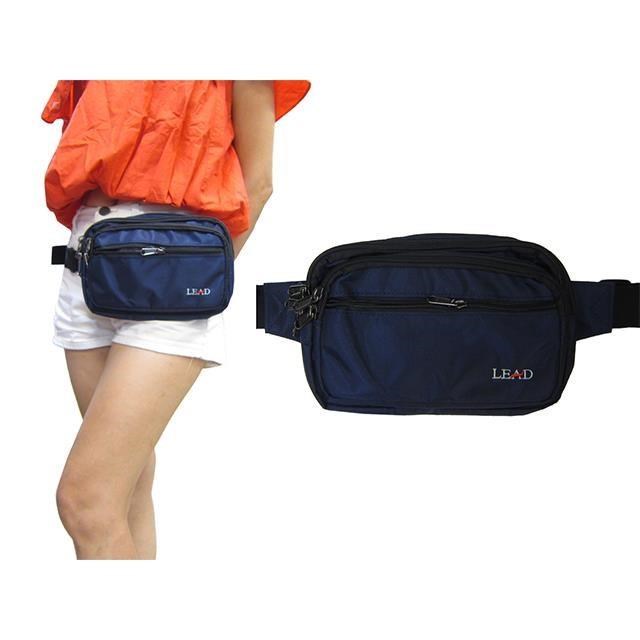 腰包中容量台灣製造YKK拉鍊零件三層拉鍊主袋+外袋共五層防水尼龍布