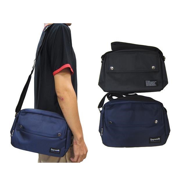 肩側包小容量主袋+外袋共三層可8寸平板防水尼龍布青少男女適用