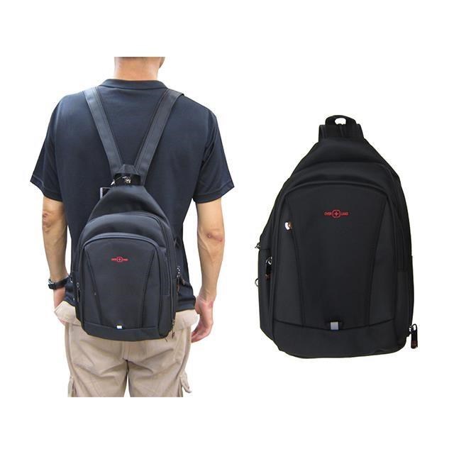 胸前包中容量主袋+外袋共四層防水尼龍布360度加大單左右雙肩背