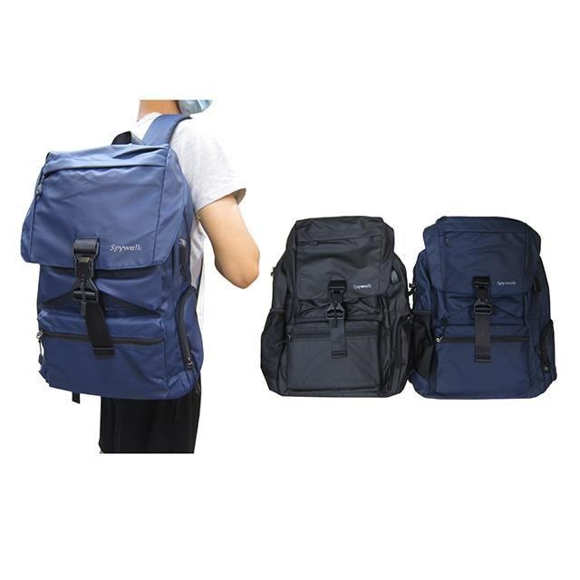 後背包大容量主袋+外袋共五層可A4資夾14吋電腦科技防水尼龍布外置USD+內線