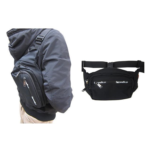 腰胸包中容量防水拉鍊防水尼龍布主袋+外袋共三層