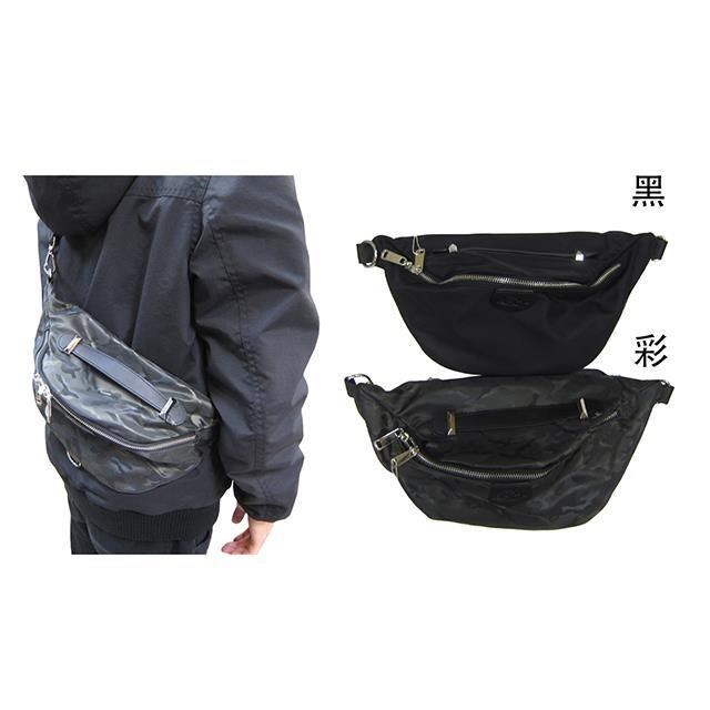 腰包中容量扁型大齒拉鍊主袋進口防水尼龍布