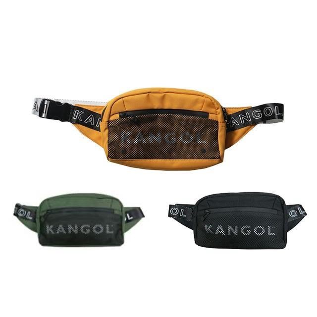 KANGOL 腰包大容量腰背斜側背主袋+外袋共三層進口防水尼龍布材質