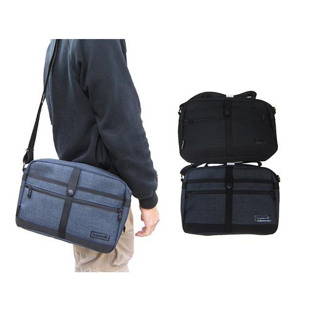 SPYWALK 斜側包中容量主袋+外袋共五層多袋口防水尼龍布