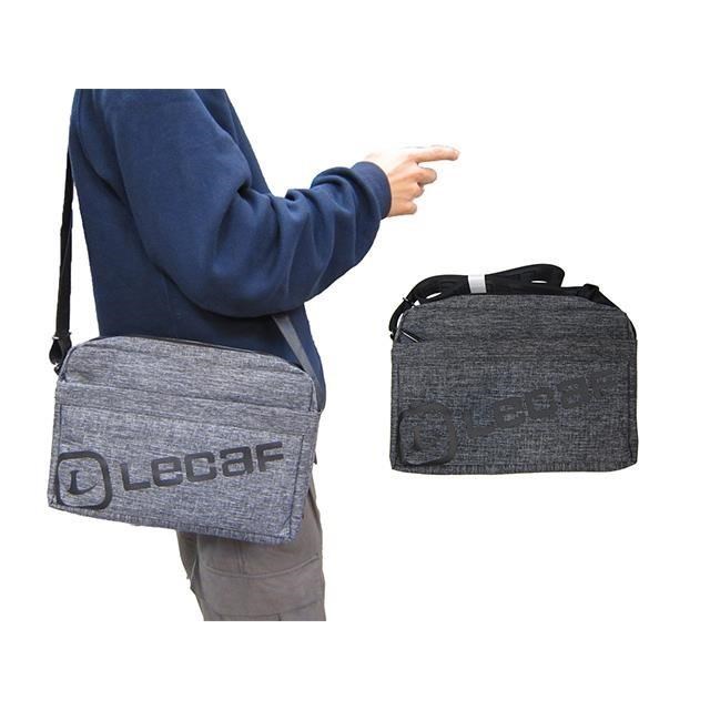 LECAF 斜側包中容量二層主袋+外袋共四層8吋平板進口防水尼龍布肩背斜側