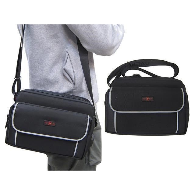 OVER-LAND 肩側包小容量二層主袋+外袋共五層防水尼龍布USB外接+線