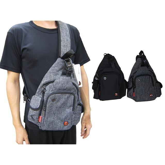 SPYWALK 胸前包中容量二主袋+外袋共四層防水尼龍布單左右肩加強護肩透氣