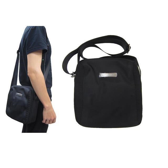 KAWAKSAKI 斜側包小容量主袋+外袋共三層高單數防水尼龍布+皮革