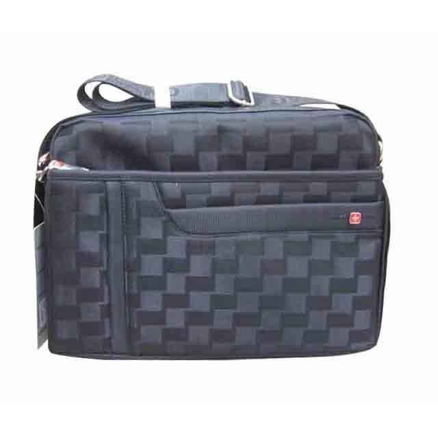 OVER-LAND 肩側包中容量二層拉鍊式主袋口隨身物品包可放平板