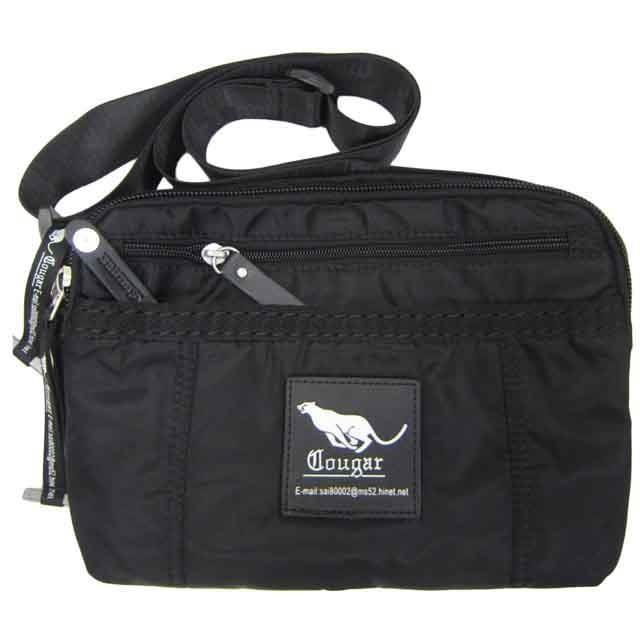 Cougar 肩側包小容量二層主袋休閒側背專櫃進口防水水晶布