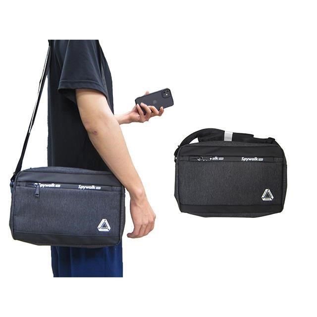 SPYWALK 斜側包中容量二主袋+外袋共四層多袋口防水尼龍布