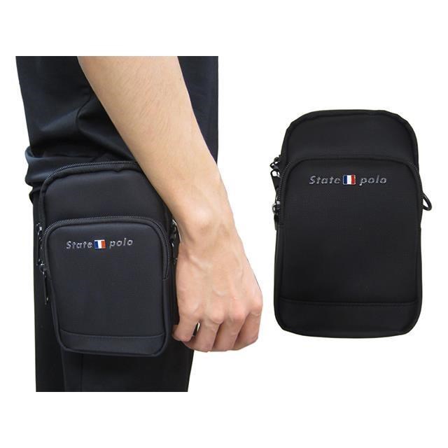 STATE 腰掛包中容量二主袋+外袋共三層防水尼龍布6寸手機插筆外袋